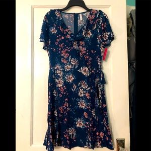 Xhilaration Floral Blue Dress